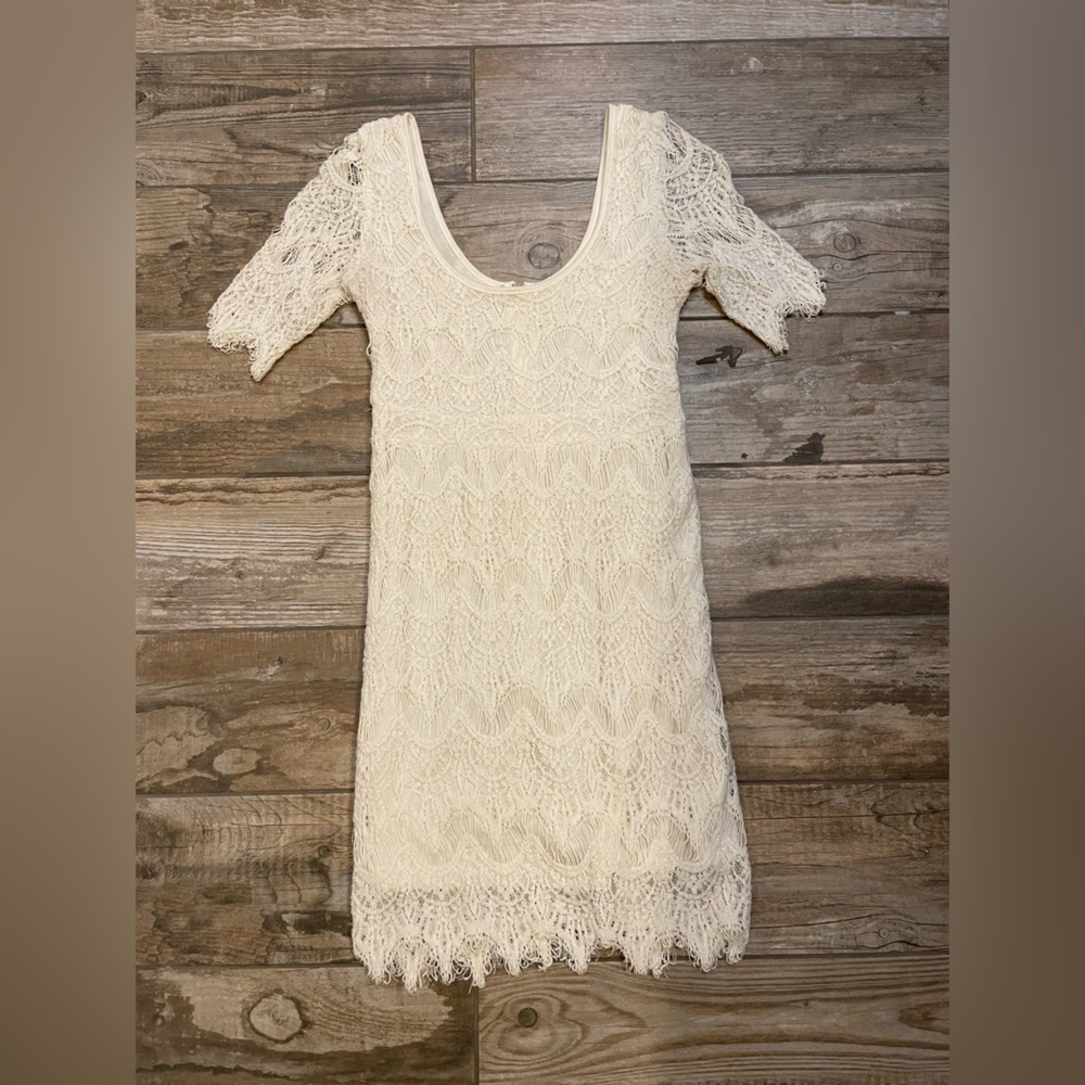 Urban Outfitters Cream Lace Dress